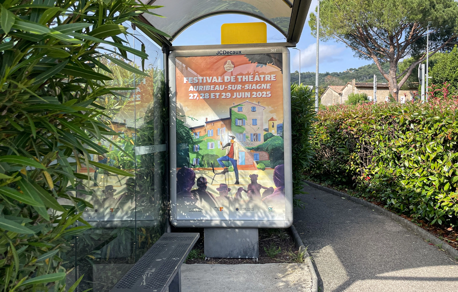 Affiche pour le festival du théâtre d'Auribeau-sur-siagne