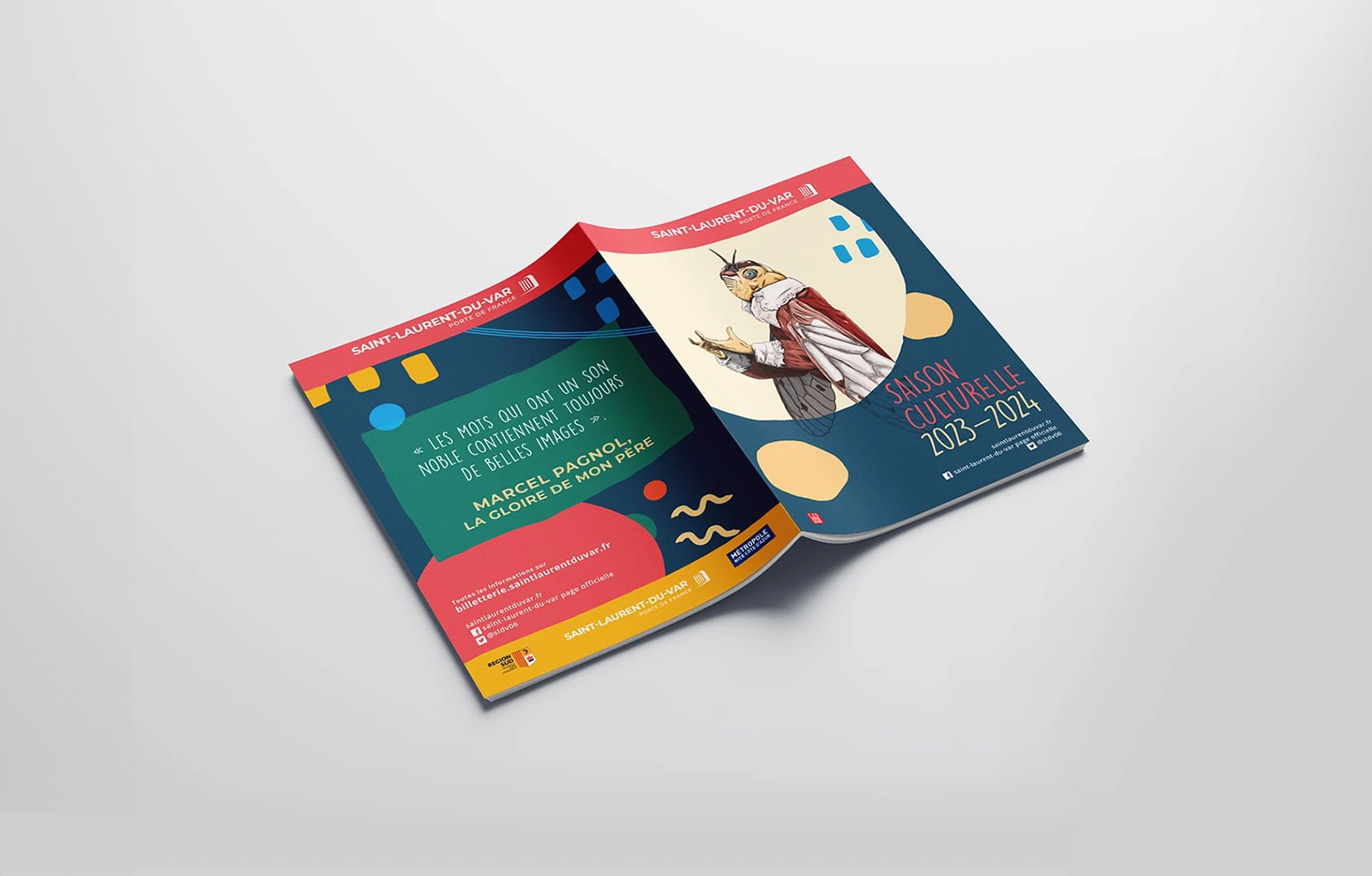 Image d'une brochure culturelle réalisée par le Studio Cortes-Cochard