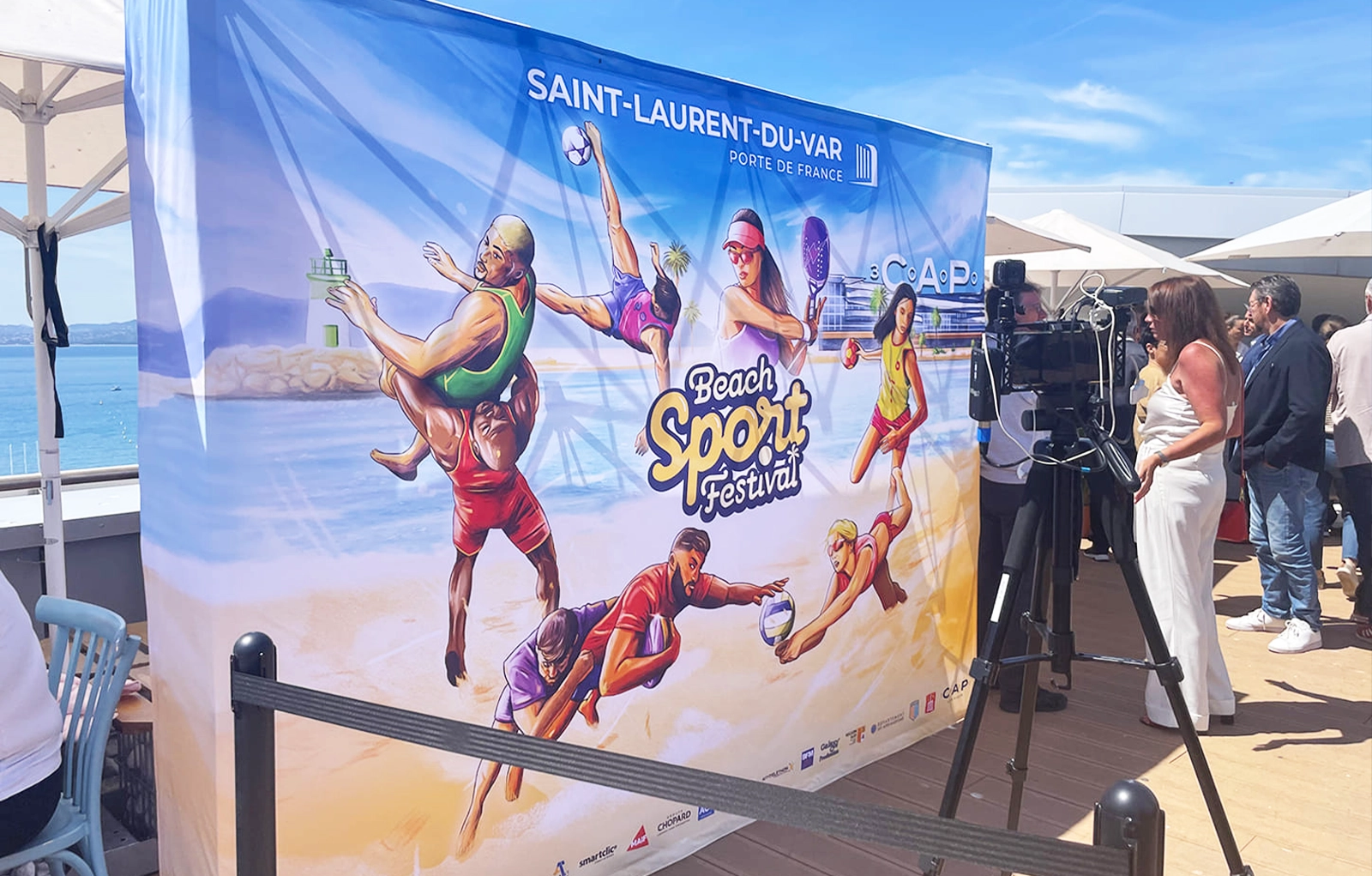 Affiche représentant l'identité visuelle du Beach Sport Festival de Saint-Laurent-du-Var