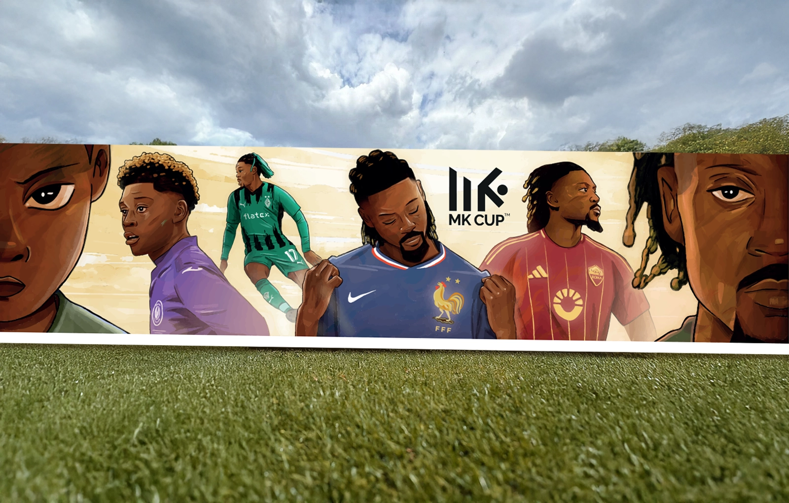 Illustration réalisée par le Studio Cortes-Cochard représentant le footballer Manu Koné